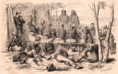 Grupa Zouave odpoczywa w obozie Chalons autorstwa Unknown