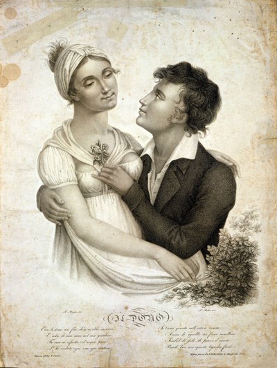 scena rodzajowa przedstawiająca parę autorstwa Unknown artist