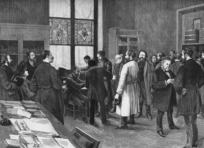 w gabinecie Ludwika Pasteura w 1886 roku. autorstwa Unknown artist