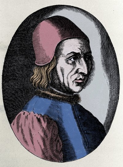 portret Angelo Poliziano ((Police Angel) włoski humanista 1454-1494 autorstwa Unknown artist