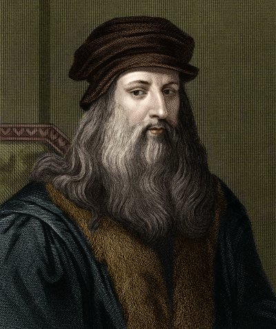 portret Leonarda de Vinci (1452-1519) (Leonardo da Vinci), włoskiego malarza. autorstwa Unknown artist