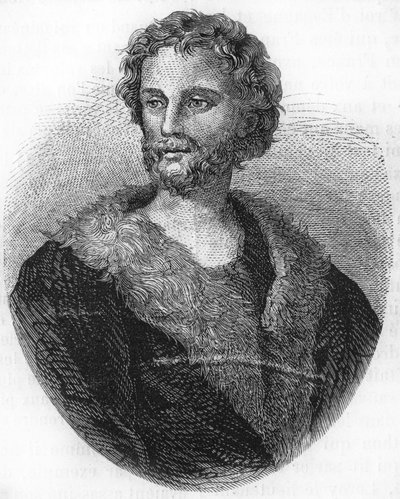 portret Mathurina Régniera. Poeta francuski (1573-1613) Rycina z 1866 r. autorstwa Unknown artist