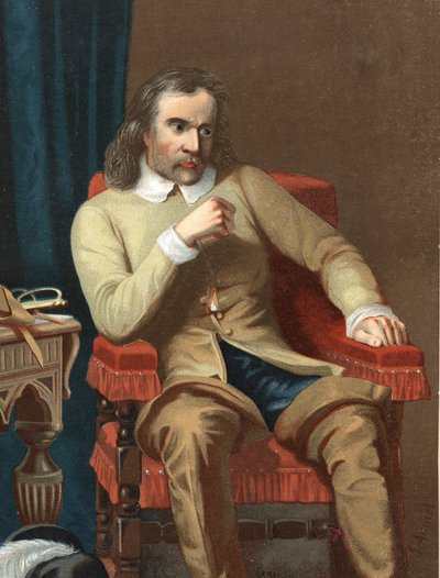 portret Oliviera Cromwella. angielski mąż stanu (Huntingdon autorstwa Unknown artist