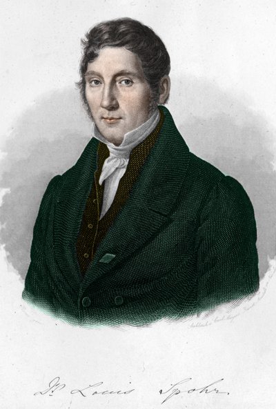 portret niemieckiego kompozytora Louisa Spohra (1784-1859). autorstwa Unknown artist
