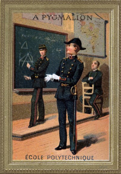 studenci Politechniki Ecole. Chromolitografia. Koniec XIX wieku. autorstwa Unknown artist