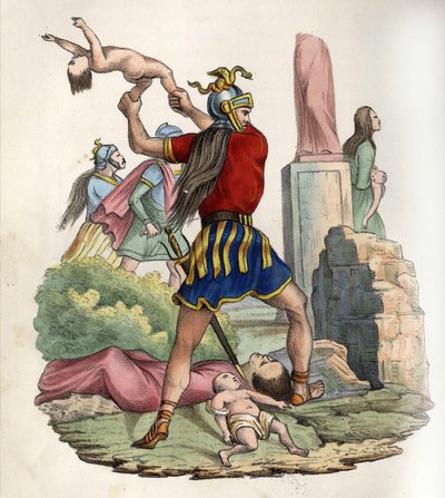 Wandalowie zajęli Kartaginę w 439 r. w „Starożytnej i nowoczesnej Algierii” Léona Galiberta. Wydanie włoskie w kolorze 1846. autorstwa Unknown artist
