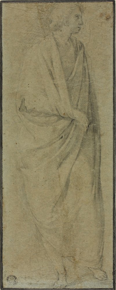 Stojąca, udrapowana figurka mężczyzny autorstwa Unknown Florentine