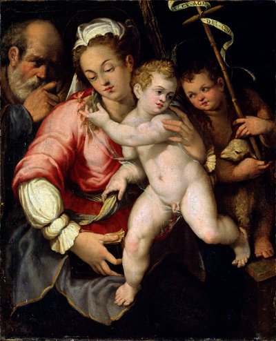 „Święta Rodzina z Janem Chrzcicielem”, XVI w. autorstwa Unknown Old Master