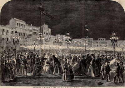 Obchody pierwszego włoskiego festiwalu narodowego we Florencji autorstwa Unknown artistUnknown artist