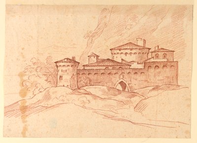 Rysunek, Zamek w górach, 1810-1830 autorstwa Unknown artistUnknown artist