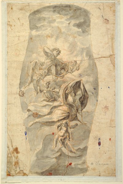 Rysunek przedstawiający sufit z Apollem, ok. 1780 r. autorstwa Unknown artistUnknown artist