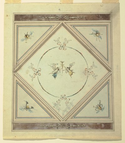 Rysunek, sufit sypialni, 1820-23 autorstwa Unknown artistUnknown artist