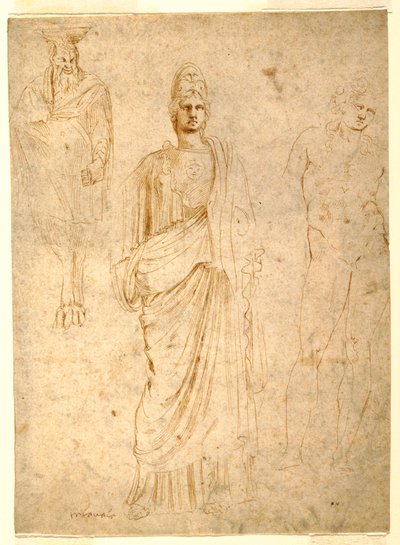 Rysunek, Postacie klasyczne, ok. 1550 r. autorstwa Unknown artistUnknown artist