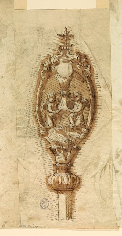Rysunek przedstawiający herb orszaku procesyjnego, 1600-1650 autorstwa Unknown artistUnknown artist