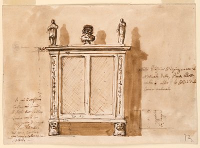 Rysunek, kredens, 1790-1810 autorstwa Unknown artistUnknown artist