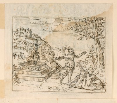 Rysunek, Śmierć Tebe, 1600-1625 autorstwa Unknown artistUnknown artist