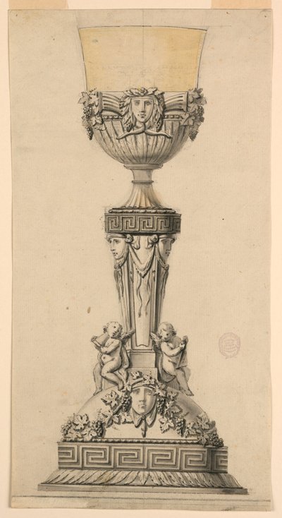 Rysunek, projekt kielicha, 1800-1830 autorstwa Unknown artistUnknown artist