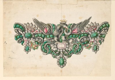 Rysunek, projekt broszki, 1740-50 autorstwa Unknown artistUnknown artist