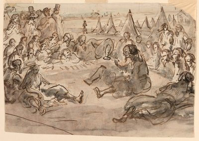 Rysunek, Żuawi w obozie St. Maur, 1859 r. autorstwa Unknown artistUnknown artist