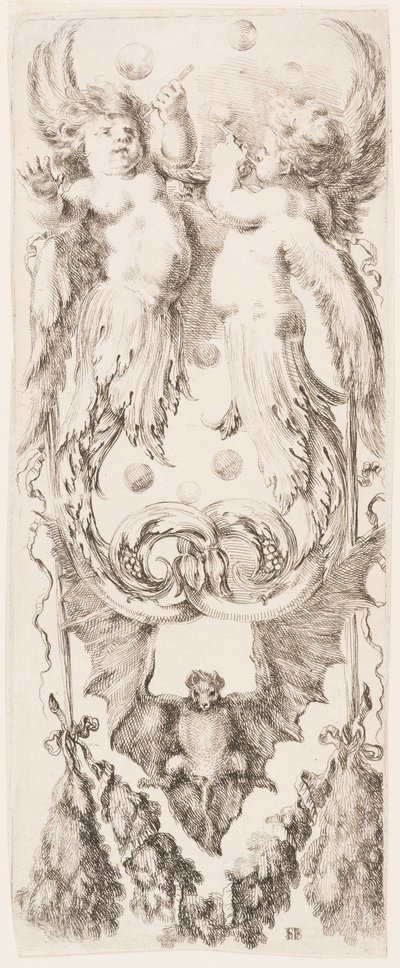 Druk, Ornamenty lub Groteski (Groteskowy ornament), ok. 1653 r. autorstwa Unknown artistUnknown artist