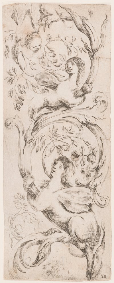 Druk, Ornamenty lub Groteski (Groteskowy ornament), ok. 1653 r. autorstwa Unknown artistUnknown artist
