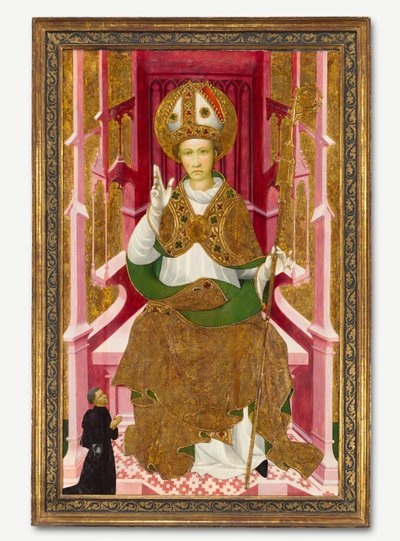 Biskup święty z darczyńcą (św. Ludwik z Tuluzy?) autorstwa Unknown artist
