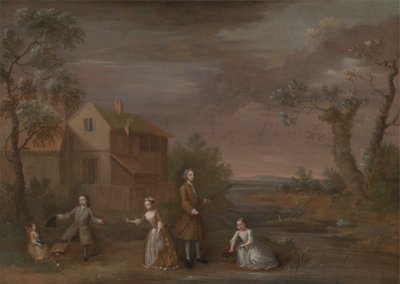 Grupa rodzinna zwana „Rodziną Staffordów” autorstwa Unknown artist