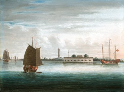 Fort nad rzeką Kanton, I wojna chińska, 1840 ok autorstwa Unknown artist
