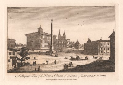 Perspektywiczny widok miejsca i kościoła św. Jana z Lateranu w Rzymie autorstwa Unknown artist