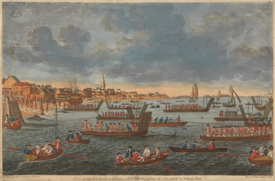Widok Gravesend w hrabstwie Kent, z żołnierzami przechodzącymi przez Tamizę do fortu Tilbury autorstwa Unknown artist