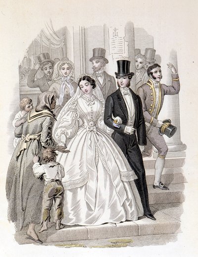 Wesele mieszczańskie, rycina z 1860 roku. autorstwa Unknown artist