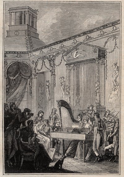 Koncert Pierre-Jeana Garata (Pierre Jean) 1762-1823 francuskiego muzyka i śpiewaka barytonowego autorstwa Unknown artist