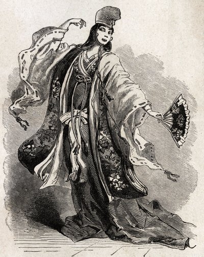 Tancerz na dworze Kamakury, miasta, które szogun Minamoto no Yorimoto (1147-1199) wybrał na swoją stolicę w czasie, gdy jego władza polityczna przewyższyła władzę Mikado (Cesarza Japonii), tworząc nową polityczną, gospodarczą i artystyczną centrum na Pacu autorstwa Unknown artist