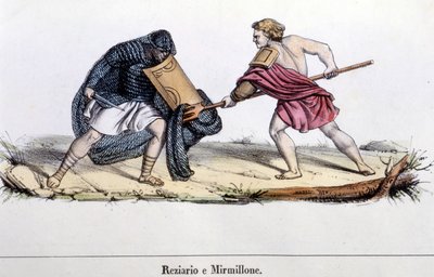 Walka gladiatorów autorstwa Unknown artist