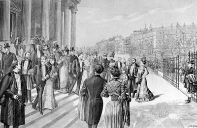 Wspaniały ślub u Madeleine w Paryżu. autorstwa Unknown artist