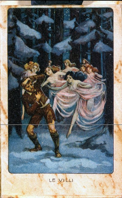 Scena z opery „Villi” (1884) w dwóch aktach na śpiew i fortepian Giacomo Pucciniego (1858 - 1924). autorstwa Unknown artist