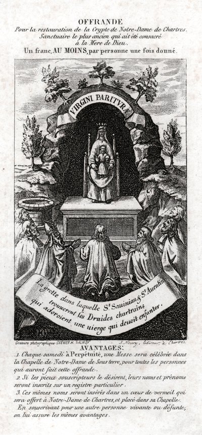 Adoracja Matki Boskiej. (grafika, ok. 1850) autorstwa Unknown artist