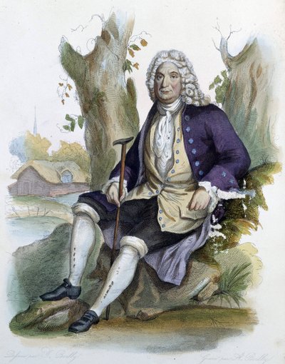 Alain Rene Lesage (Alain-Rene Le Sage) (1668-1747) - w red. Mennechet, „Francuski Plutarch”” autorstwa Unknown artist