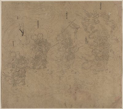 Album tematów taoistycznych i buddyjskich: Procesja bóstw taoistycznych: Liść 11 autorstwa Unknown artist