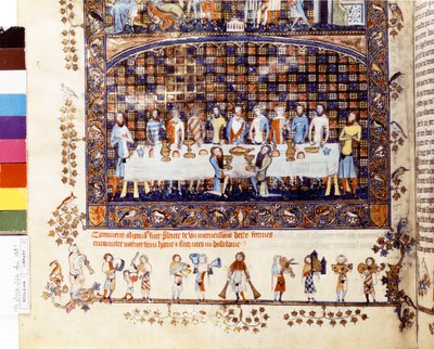 Podróż Aleksandra do rajskiego ogrodu, ok. 1400 r. (miniatura) autorstwa Unknown artist