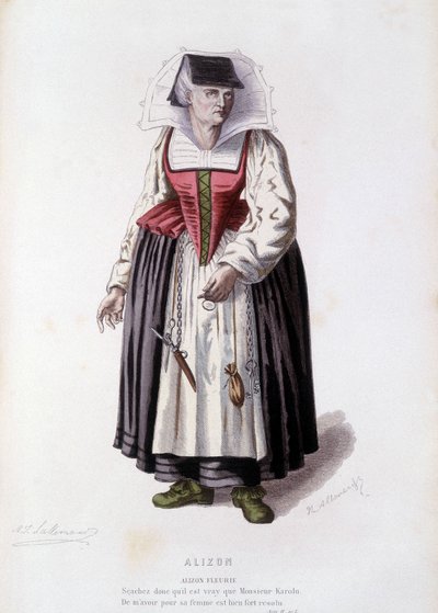 Alizon Fleurie w „Alizon” (JC Discret), w „”teatrze francuskim w XVI i XVII wieku przed Molierem” Edouarda Fourniera autorstwa Unknown artist