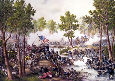 Wojna secesyjna (1861 - 1865): gmach sądu Bitwa pod Spotsylvania (Wirginia) 08-21 maja autorstwa Unknown artist