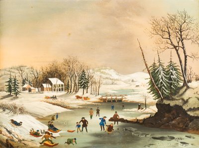 Amerykańskie sceny zimowe: Poranek, po 1853 (olej na płótnie) autorstwa Unknown artist