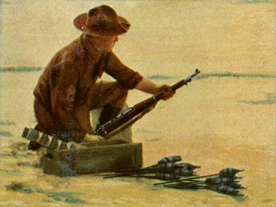 Amerykański piechur z granatami karabinowymi autorstwa Unknown artist