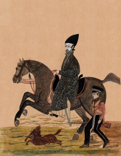 Afgański Sirdar [oficer] i brytyjski żołnierz, ok. 1841 (akwarela) autorstwa Unknown artist
