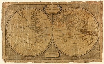 Zarysowa mapa świata dla damskich robótek ręcznych i młodych studentek geografii autorstwa Unknown artist
