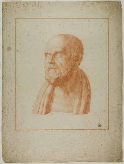 Starożytne popiersie brodatego mężczyzny autorstwa Unknown artist