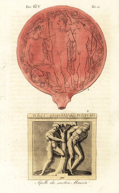 Starożytne etruskie postacie Apolla autorstwa Unknown artist