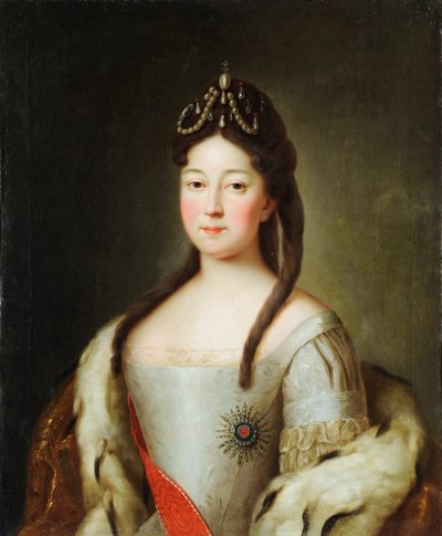 Anna Petrovna de Russie - Portret carycy Anny Pietrownej Rosji (1708-1728), córki cesarza Piotra I z Rosji, Anonim. Olej na płótnie, Ostatnia ćwierć XVIII w., Państwowe Muzeum Architektury, Historii i Sztuki, Vladimir autorstwa Unknown artist