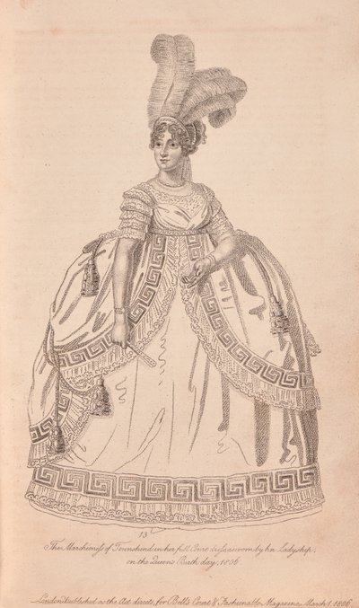 Anne Townshend, markiza Townshend w pełnym stroju dworskim autorstwa Unknown artist